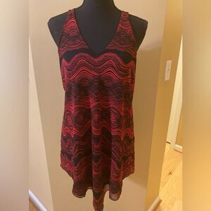 Alfani NWT red and black handkerchief hem halter top. Size XL.